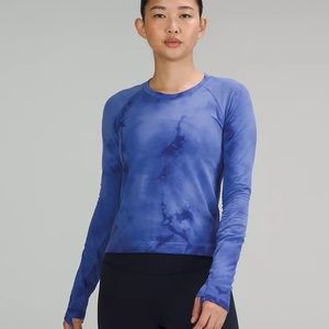 💙💜 Lululemon Marble Dye Psychic Long Sleeve Swiftly Tech Race Length 2.0 💜💙